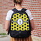 Honeycomb Large Backpack - Black - On Back