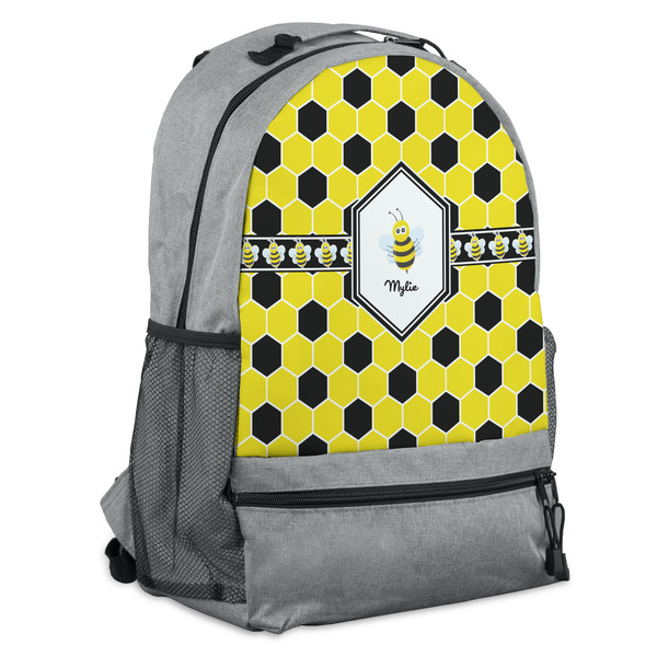 Custom Honeycomb Backpack - Grey (Personalized)