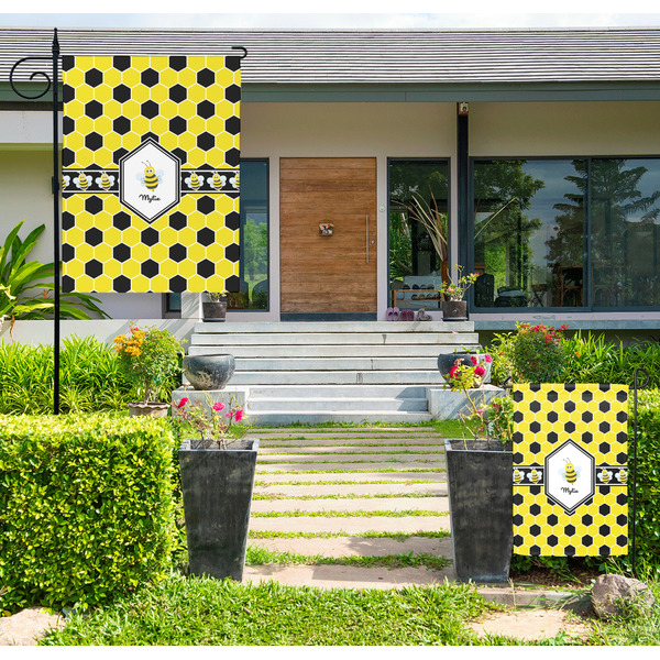 Custom Honeycomb Large Garden Flag - Double Sided (Personalized)