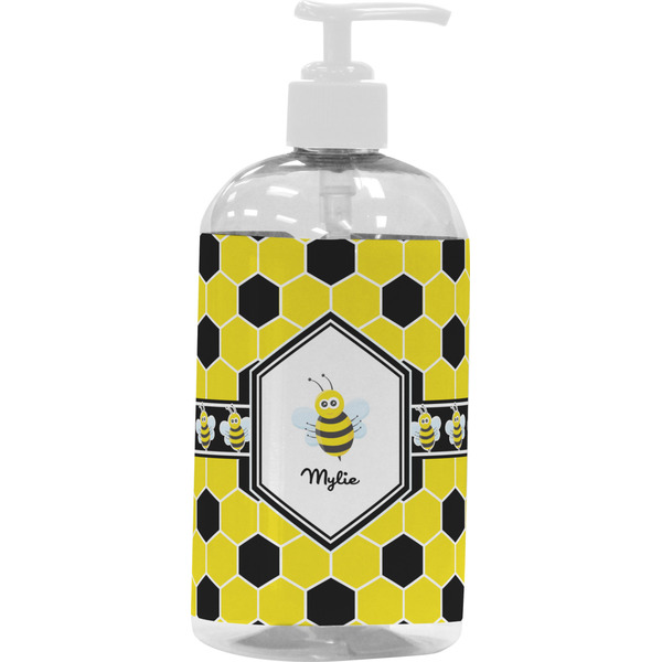 Custom Honeycomb Plastic Soap / Lotion Dispenser (16 oz - Large - White) (Personalized)