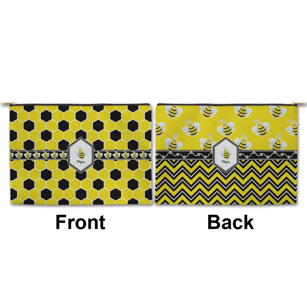 Honeycomb Large Zipper Pouch Approval (Front and Back)