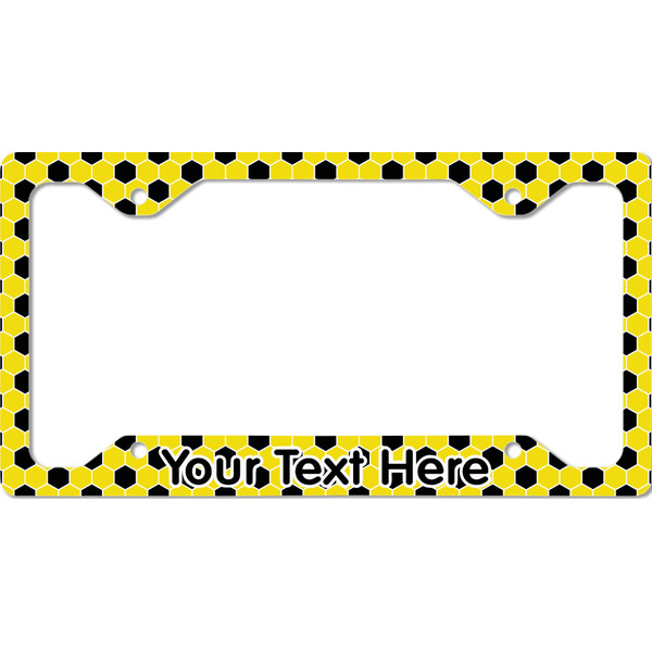 Custom Honeycomb License Plate Frame - Style C (Personalized)
