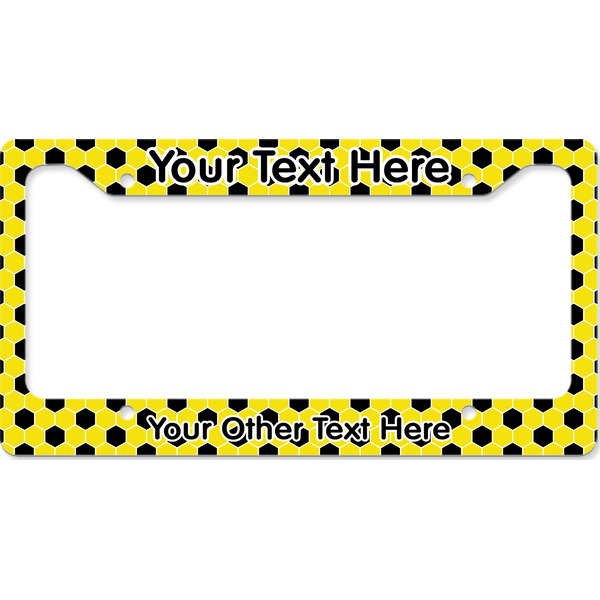 Custom Honeycomb License Plate Frame - Style B (Personalized)