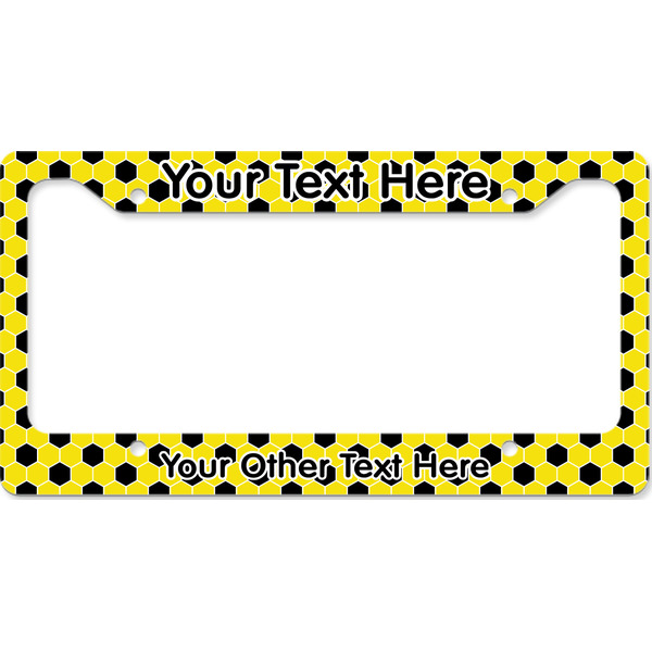 Honeycomb License Plate Frame Wide