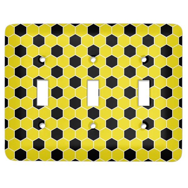 Custom Honeycomb Light Switch Cover (3 Toggle Plate)