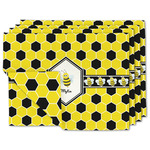 Honeycomb Double-Sided Linen Placemat - Set of 4 w/ Name or Text