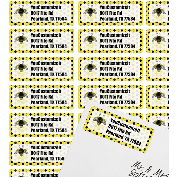 Honeycomb Mailing Label on Envelope - Multiple Labels