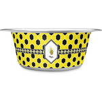 Honeycomb Stainless Steel Dog Bowl - Medium (Personalized)