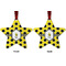 Honeycomb Metal Star Ornament - Front and Back