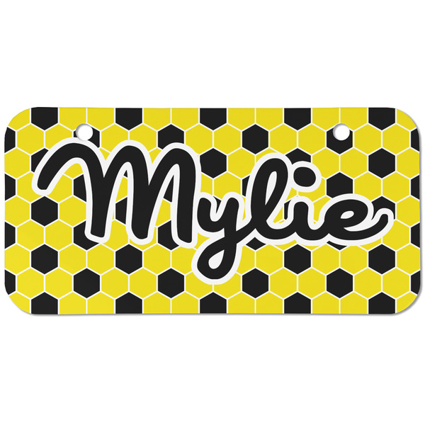 Custom Honeycomb Mini/Bicycle License Plate (2 Holes) (Personalized)