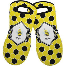 Honeycomb Neoprene Oven Mitts - Set of 2 w/ Name or Text