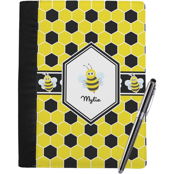 Custom Honeycomb Notebook Padfolio - Large w/ Name or Text