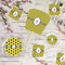 Honeycomb Party Supplies Combination Image - All items - Plates, Coasters, Fans