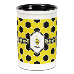 Honeycomb Ceramic Pencil Holders - Black