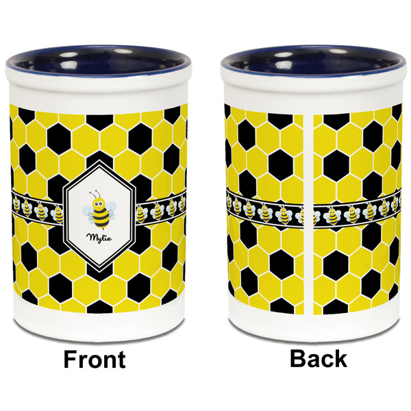 Honeycomb Pencil Holder - Blue - approval