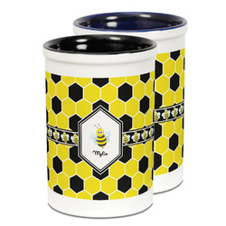 Honeycomb Ceramic Pencil Holder - Large