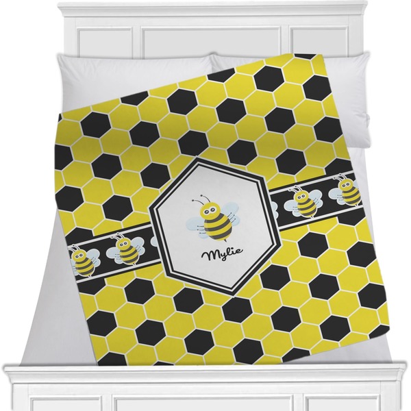 Custom Honeycomb Minky Blanket - 40"x30" - Single Sided (Personalized)
