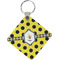 Honeycomb Diamond Plastic Keychain w/ Name or Text