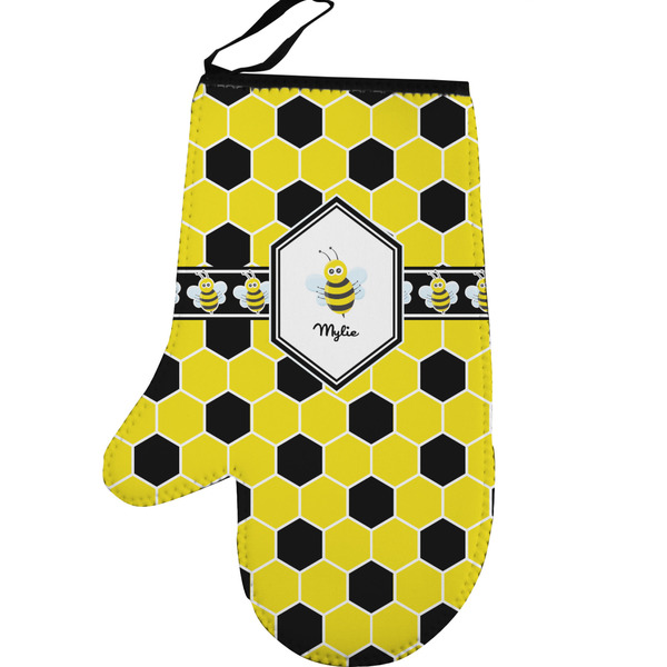 Honeycomb Personalized Oven Mitt - Left