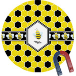 Honeycomb Round Fridge Magnet (Personalized)