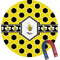 Honeycomb Personalized Round Fridge Magnet