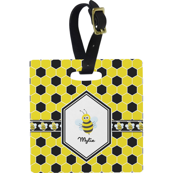 Honeycomb Personalized Square Luggage Tag
