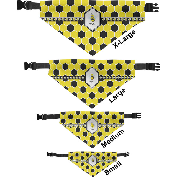 Honeycomb Pet Bandana Sizes