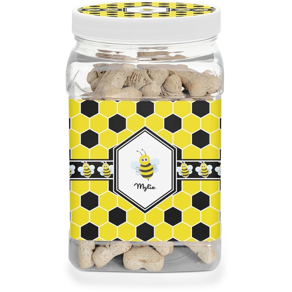 Custom Honeycomb Dog Treat Jar (Personalized)