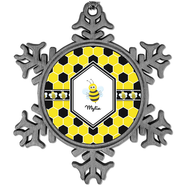 Custom Honeycomb Vintage Snowflake Ornament (Personalized)
