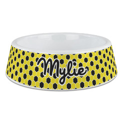 Honeycomb Plastic Dog Bowl - Large (Personalized)