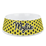 Honeycomb Plastic Dog Bowl - Medium (Personalized)