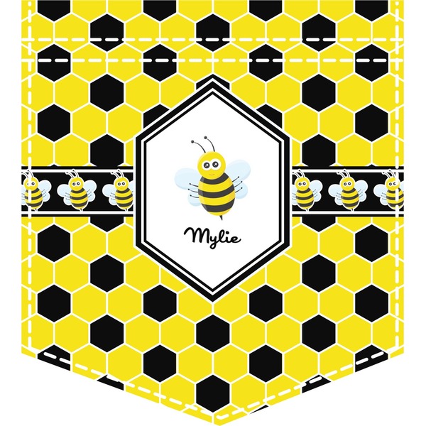 Custom Honeycomb Iron On Faux Pocket (Personalized)