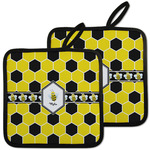 Honeycomb Pot Holders - Set of 2 w/ Name or Text