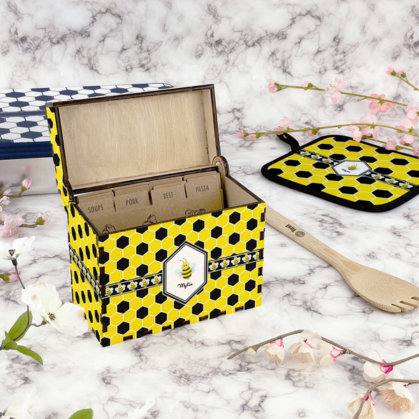 Honeycomb Recipe Box - Full Color - In Context