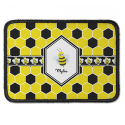 Honeycomb Iron On Rectangle Patch w/ Name or Text