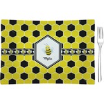 Honeycomb Rectangular Glass Appetizer / Dessert Plate - Single or Set (Personalized)
