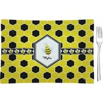 Honeycomb Glass Rectangular Appetizer / Dessert Plate (Personalized)