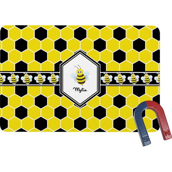 Custom Honeycomb Rectangular Fridge Magnet (Personalized)