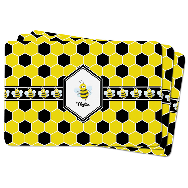 Honeycomb Rectangular Fridge Magnet - THREE