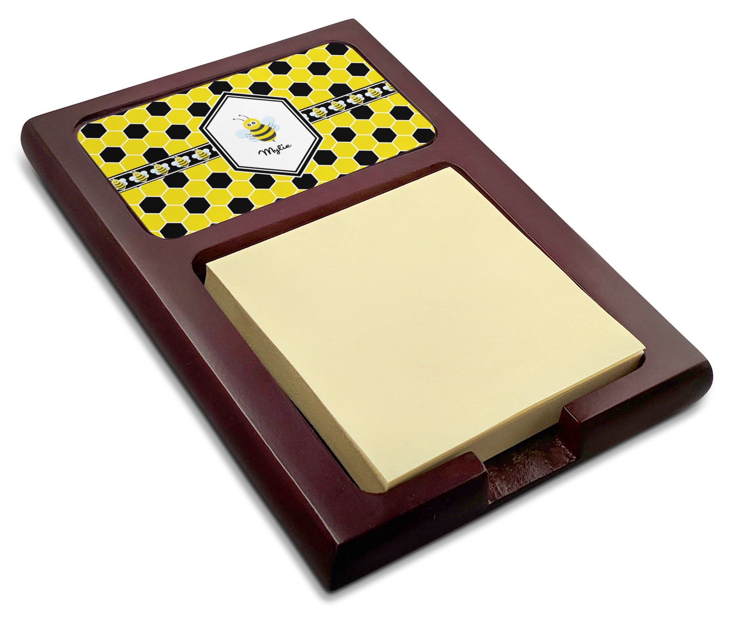 Honeycomb Red Mahogany Sticky Note Holder (Personalized ...