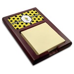 Honeycomb Red Mahogany Sticky Note Holder (Personalized)