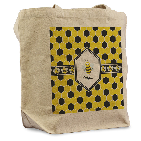 Custom Honeycomb Reusable Cotton Grocery Bag (Personalized)
