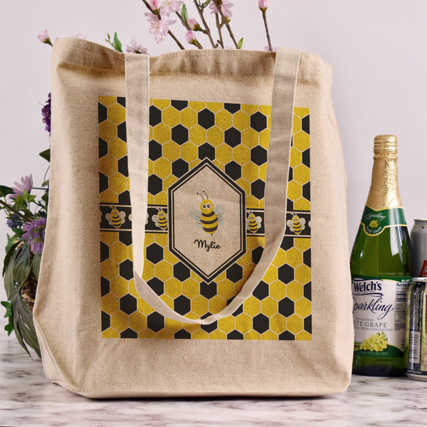 Honeycomb Reusable Cotton Grocery Bag - In Context