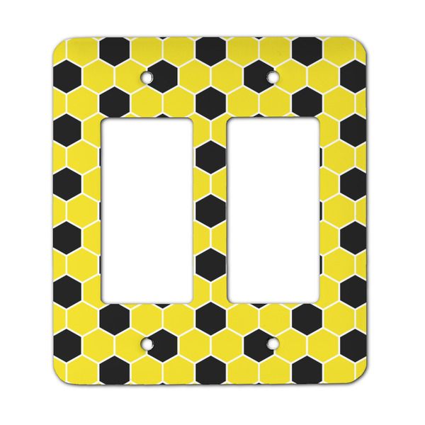 Custom Honeycomb Rocker Style Light Switch Cover - Two Switch