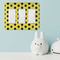 Honeycomb Rocker Light Switch Covers - Triple - IN CONTEXT