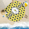 Honeycomb Round Beach Towel Lifestyle