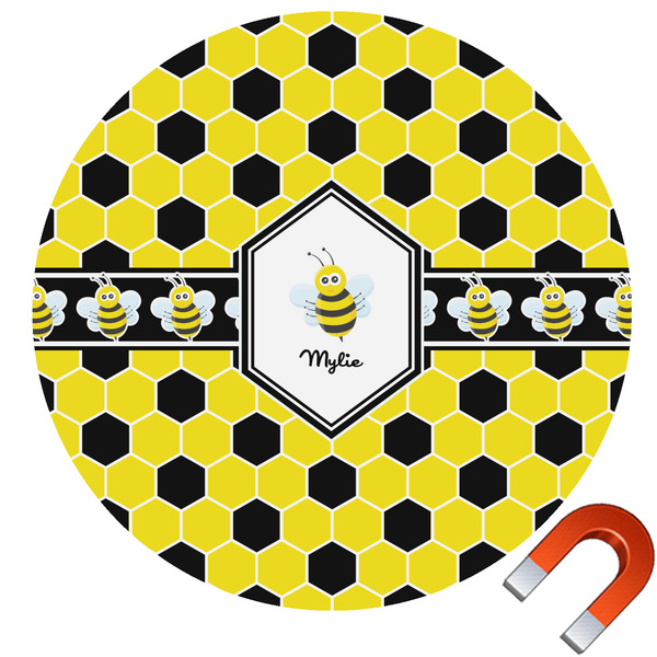 Custom Honeycomb Round Car Magnet - 10" (Personalized)