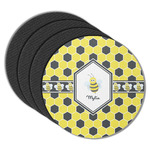 Honeycomb Round Rubber Backed Coasters - Set of 4 (Personalized)