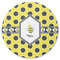 Honeycomb Round Rubber Backed Coaster (Personalized)