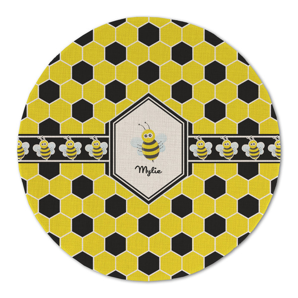Honeycomb Round Linen Placemats - FRONT (Double Sided)